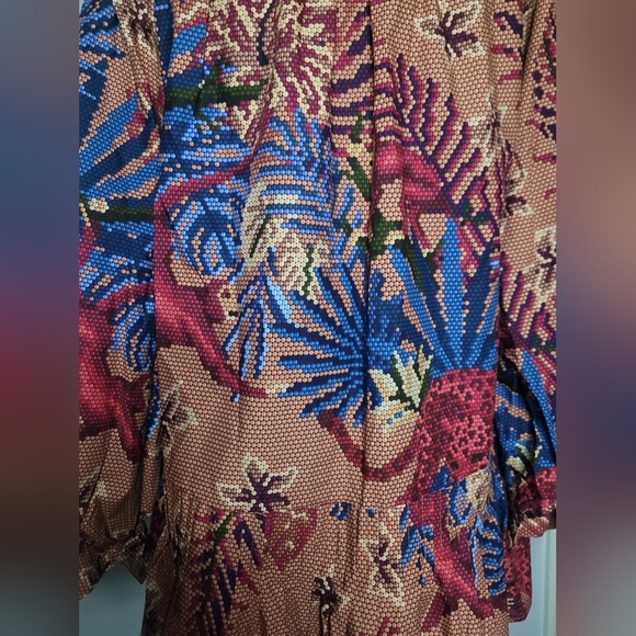 FARM RIO Long Sleeved Mini Dress- Beaded Forest Pink Sz XS. NWOT - Picture 6 of 10